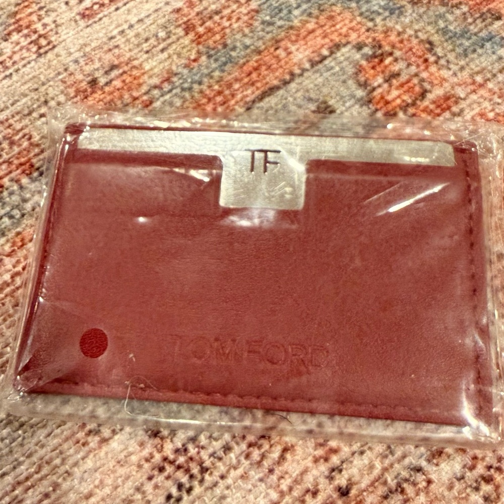 NEW TOM FORD Leather Card Wallet with Mirror